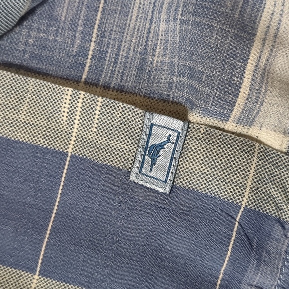 Tommy Bahama Button Up Collared Short Sleeve Blue and withe men size L - Picture 4 of 10